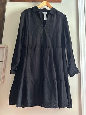 Tommy Bahama St. Lucia Linen-Blend Mini Dress - Black